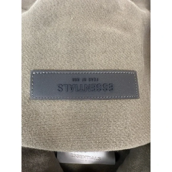 Essentials Fear Of God Hoodie 'Wood' Color Size Large Half-size Oversized NWT - Picture 8 of 14